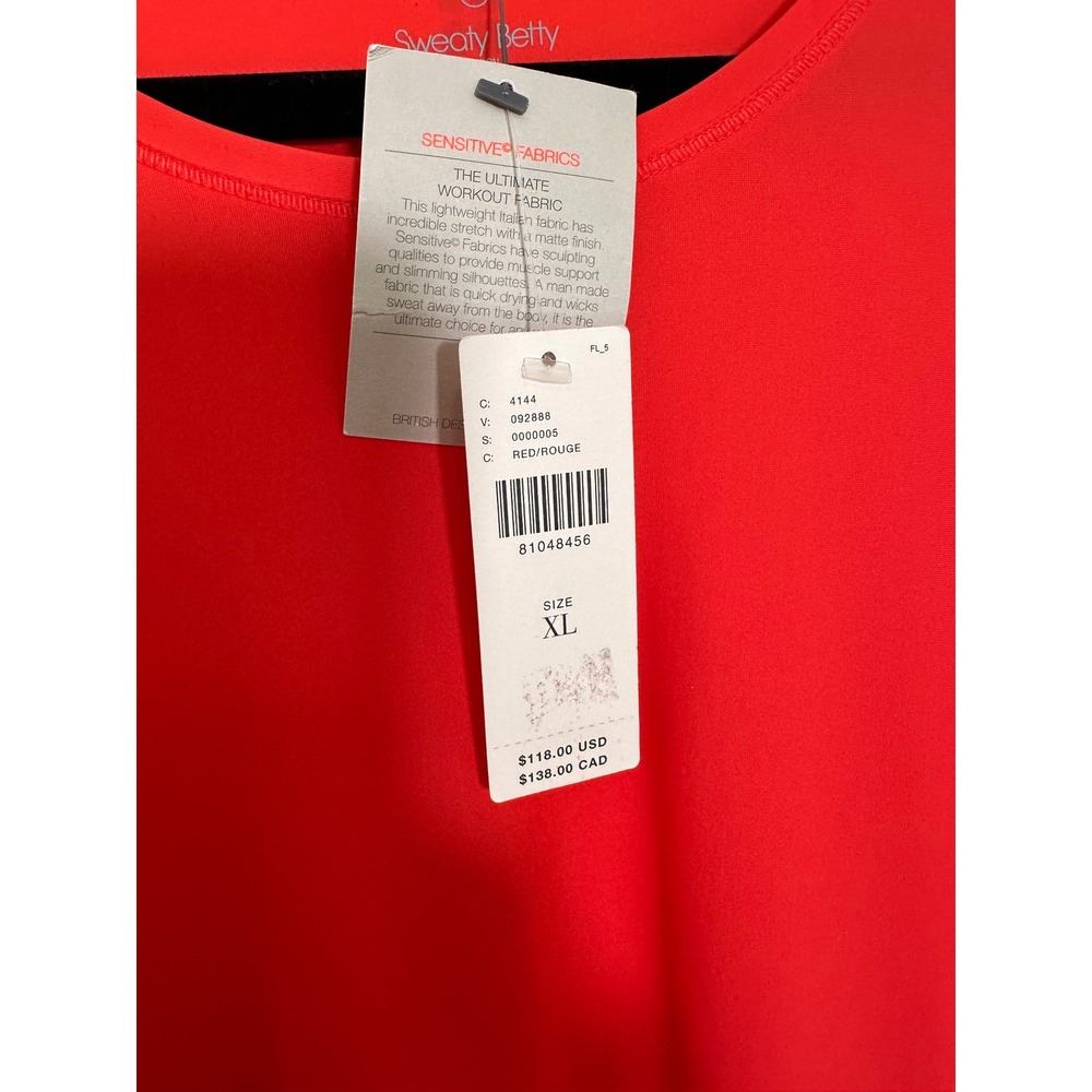 Sweaty Betty London Red High Low Maxi Dress XL Anthropologie SB5478 Racerback - Picture 3 of 4